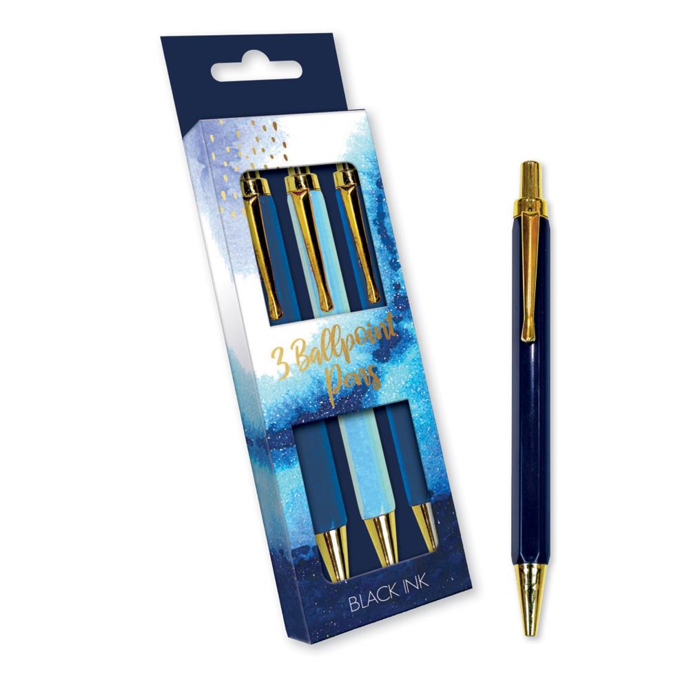 EDGE OPULENT GEO RETRACT BALL PENS 3/PK. OPBP \\\KD11004