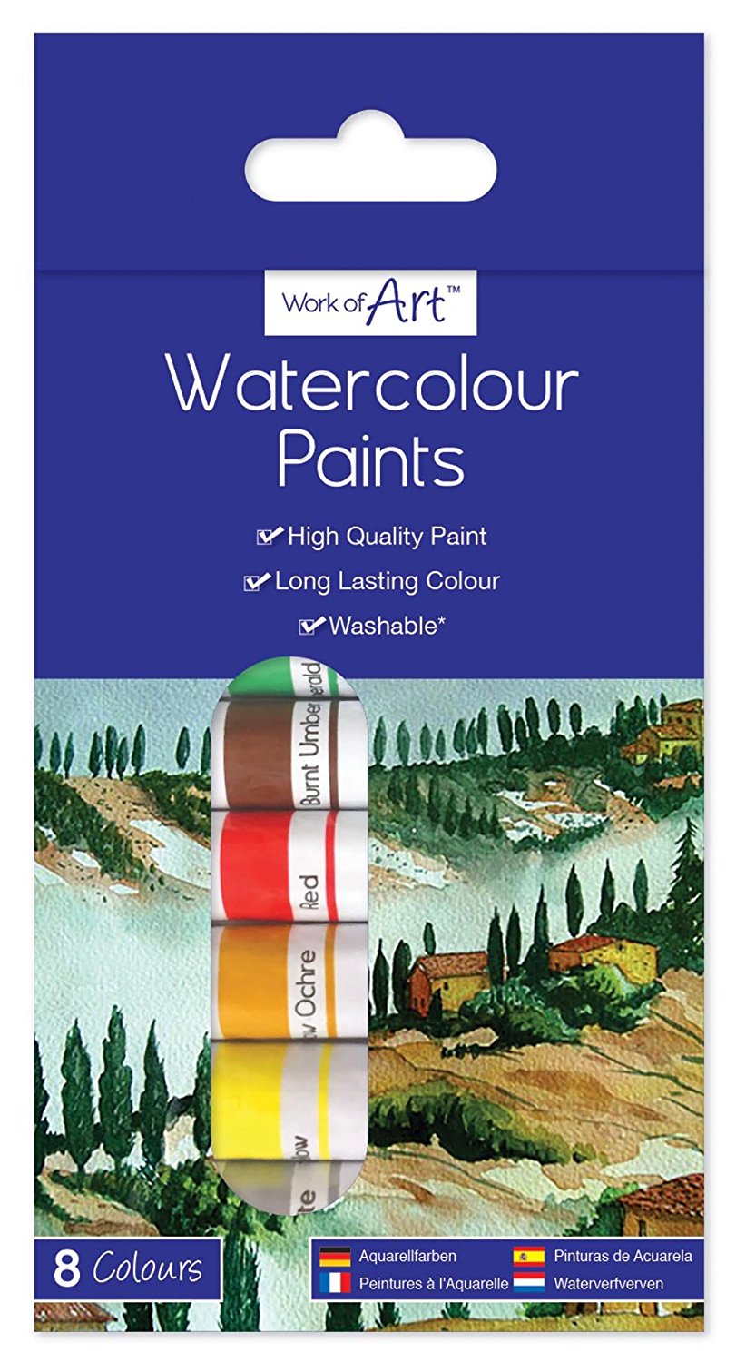 8 WATER COLOUR PAINTS TUBES 6ML. 6741 \\\KD11012