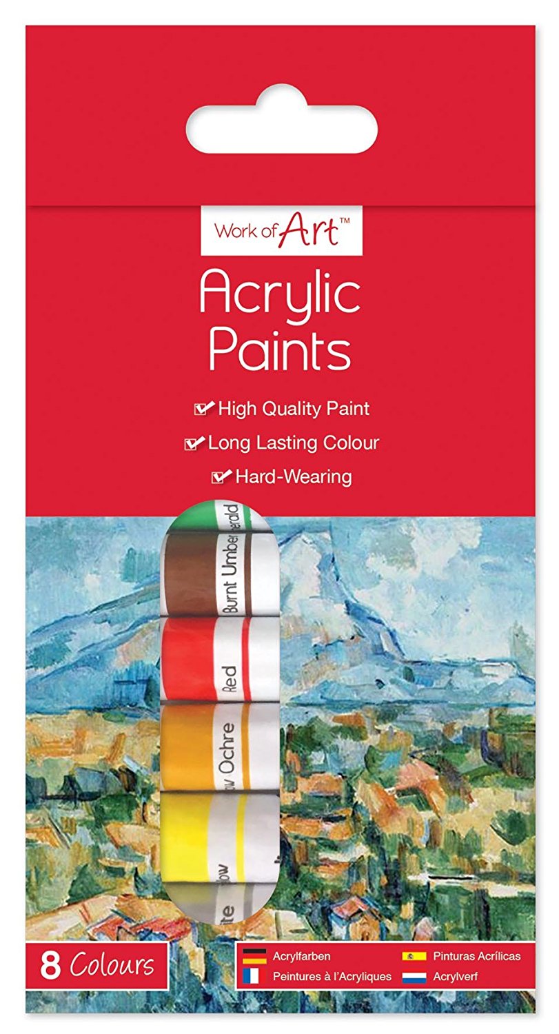 PACK OF 8 ACRYLIC PAINTS TUBES 6ML. 6742 \\\KD11013