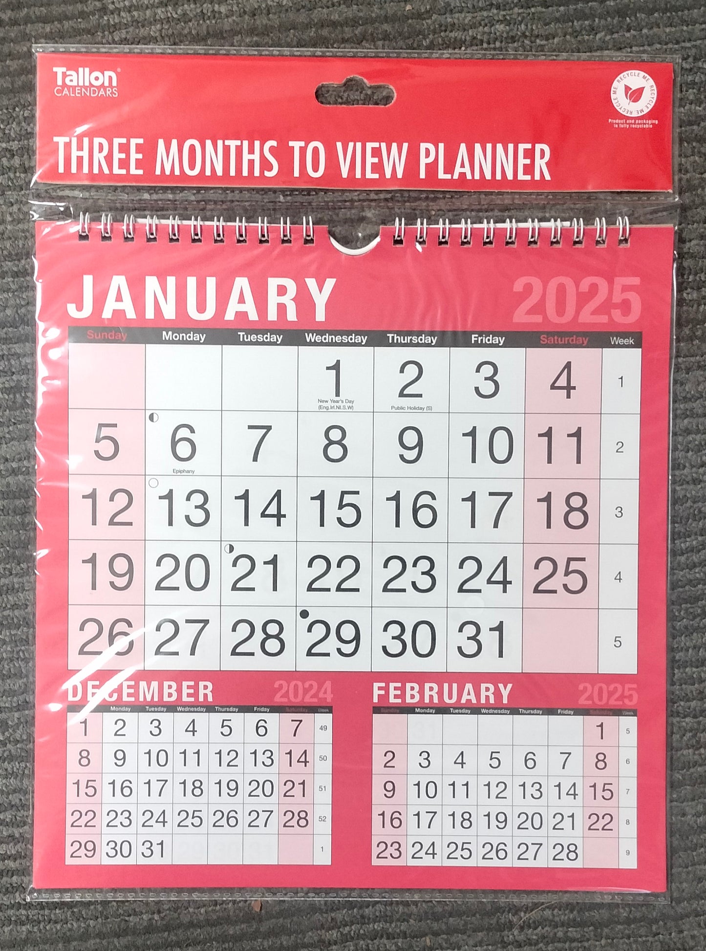 YEAR 2025 3 MONTH TO VIEW COMMERCIAL PLANNER. 3804 \\\KD11020