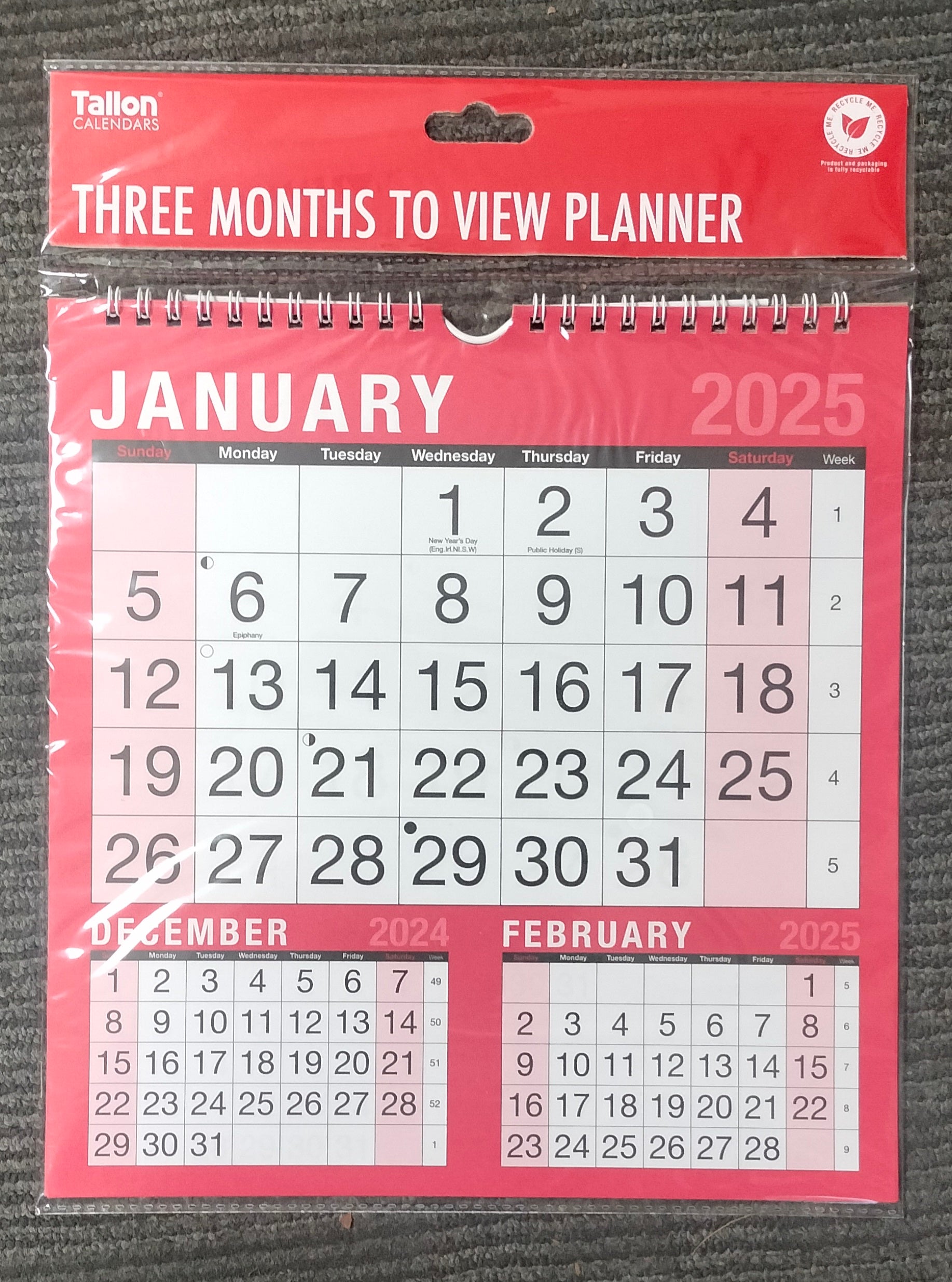 YEAR 2025 3 MONTH TO VIEW COMMERCIAL PLANNER. 3804 \\\KD11020