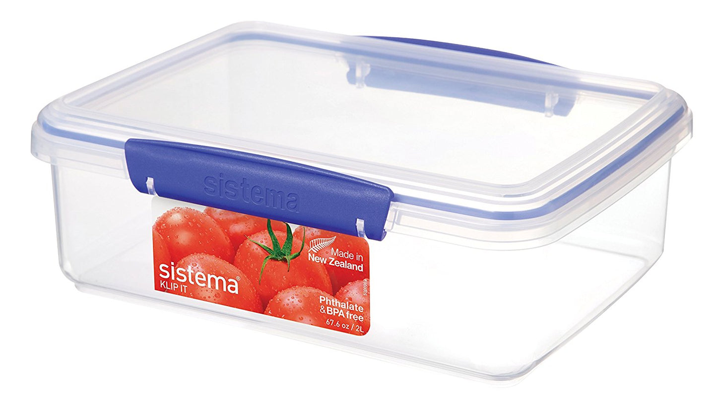 SISTEMA KLIP IT FOOD STORAGE CONTAINER WITH ASSORTED PASTEL CLIPS 2 LTR. 8170501 \\\KD11078