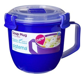 SISTEMA KLIP IT SOUP MUG SMALL 565ML ASSORTED COLOUR. S21142 \\\KD11120