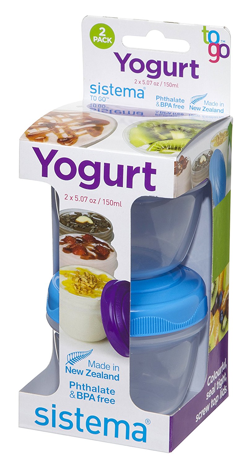 SISTEMA YOGURT TO GO ROUND CONTAINERS / POTS 150ML 2/PK. 21466 \\\KD11126