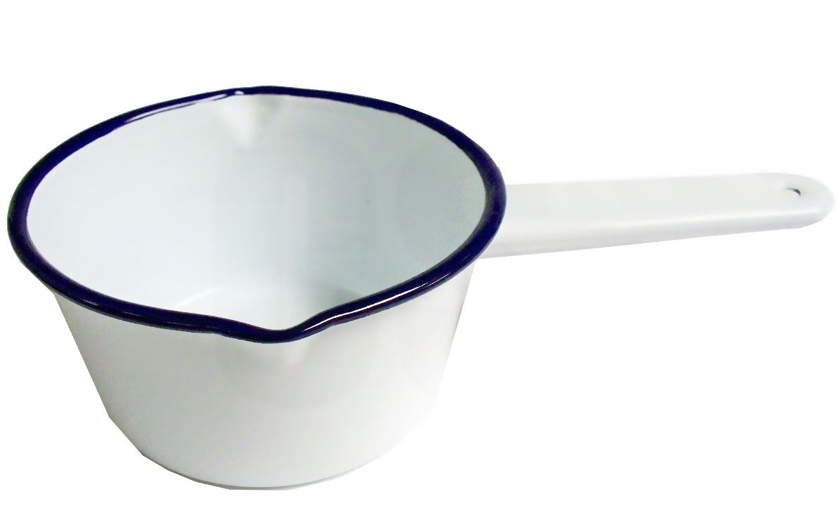FALCON WHITE ENAMEL MILK PAN 14CM. 54214W \\\KD11145