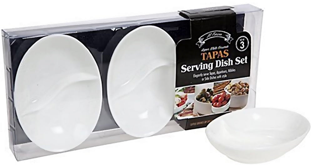 SECTIONED OVAL MINI TAPAS SNACK DISH. PI645018 \\\KD11163