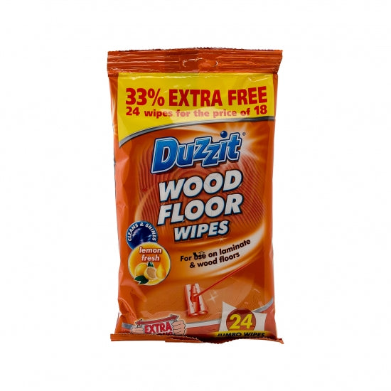 DUZZIT WOOD FLOOR WIPES 24/PK. DZT012B \\\KD11164