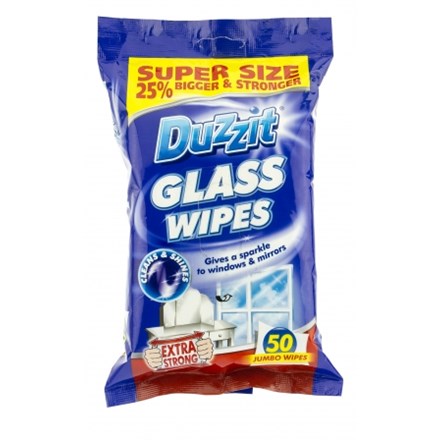 50 DUZZIT GLASS WIPES. DZT004B \\\KD11166