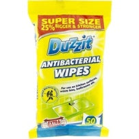 DUZZIT ANTI BACTERIAL JUMBO WIPES 50/PK. DZT002A \\\KD11167