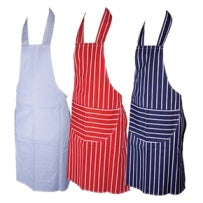 BLUE STRIPED APRON. 100001B 002911 \\\KD11187