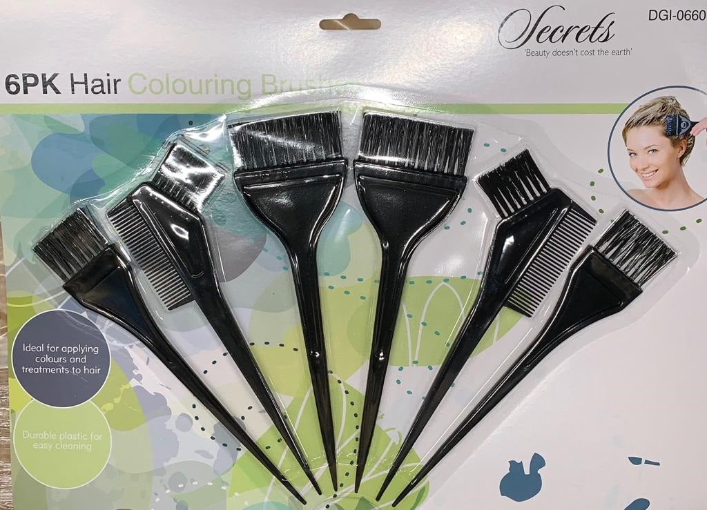SECRETS HAIR COLOURING BRUSHES 6/PK. 0660B \\\KD11235