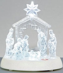LIGHT UP SINGING ACRYLIC NATIVITY. PI511087 \\\KD11305