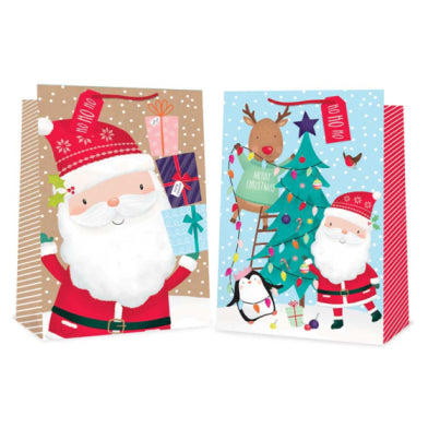 CHRISTMAS SUPER JUMBO GIFT BAG CUTE SANTA / TREE CHARACTER. TA2859 \\\KD11371