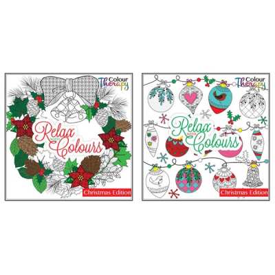ASSORTED DESIGN CHRISTMAS COLOURING BOOK. T8796 \\\KD11383