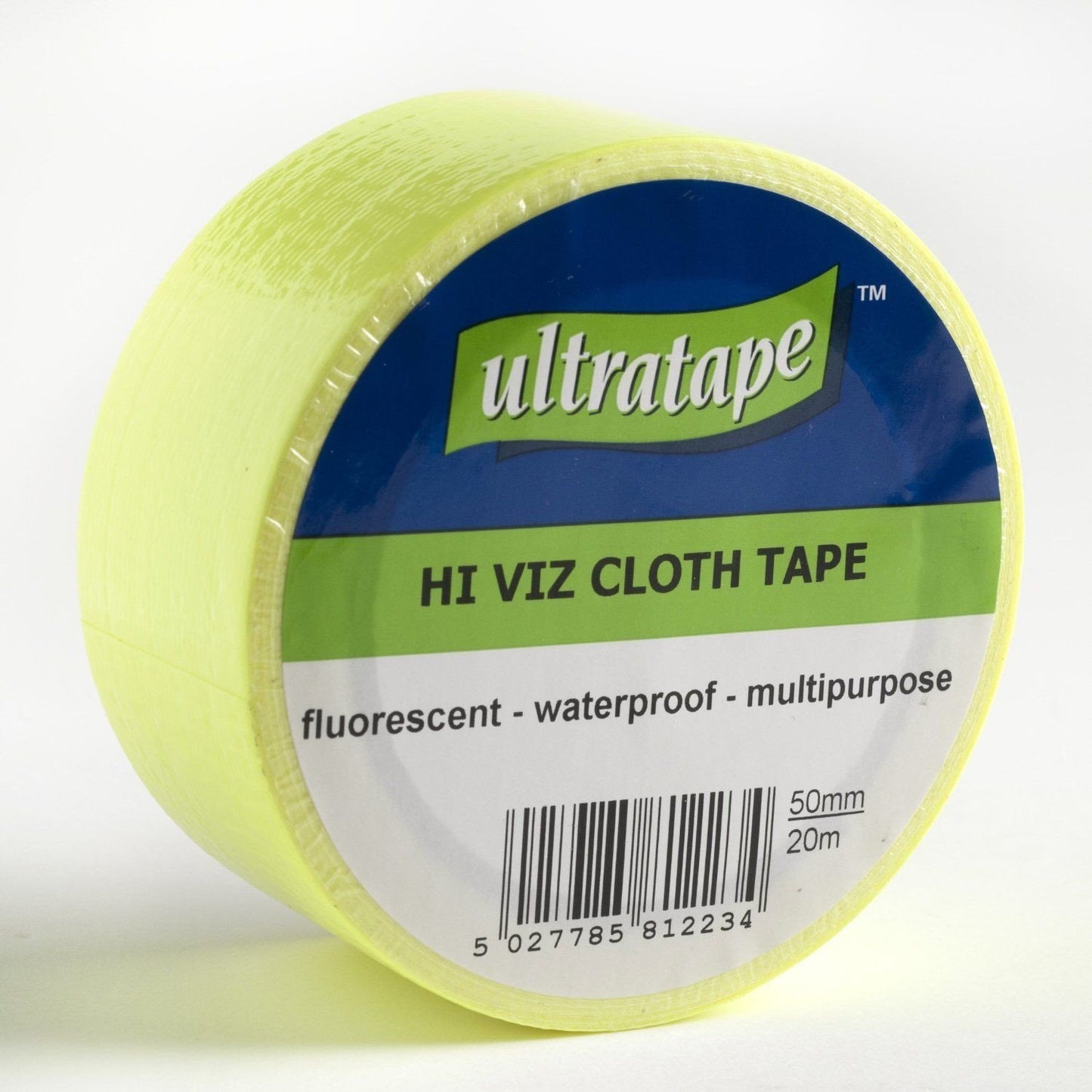 ULTRATAPE RHINO 50MM HI VIZ YELLOW CLOTH 20METRE. 812234 \\\KD11388