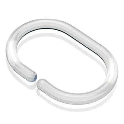 SHOWER CURTAIN CLIPS CLEAR 12/PK. 450.40 \\\KD11414