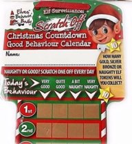4.25 X 20.5 ELF SCRATCH OFF COUNT DOWN ADVENT. PM500002 \\\KD11462