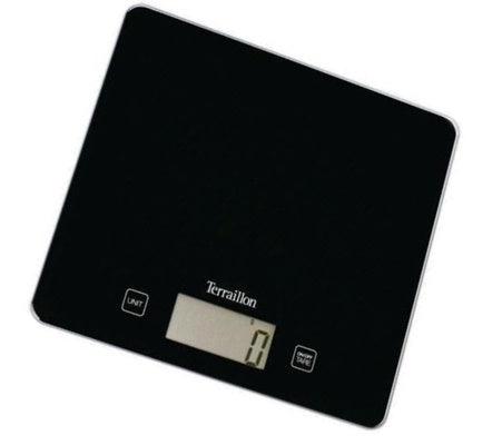 HANSON BLACK TERRAILLON SLIM GLASS ELECTRONIC SCALE 5KG. T1040B \\\KD11480