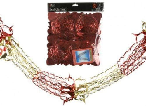30 CENTIMETRE FOIL GARLAND RED. 54942 \\\KD11510