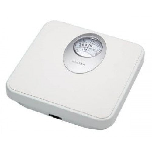 HANSON WHITE MECHANICAL BATHROOM SCALE WITH MAGNIFIED DISPLAY 120KG. T61 WHITE H61 \\\KD11551