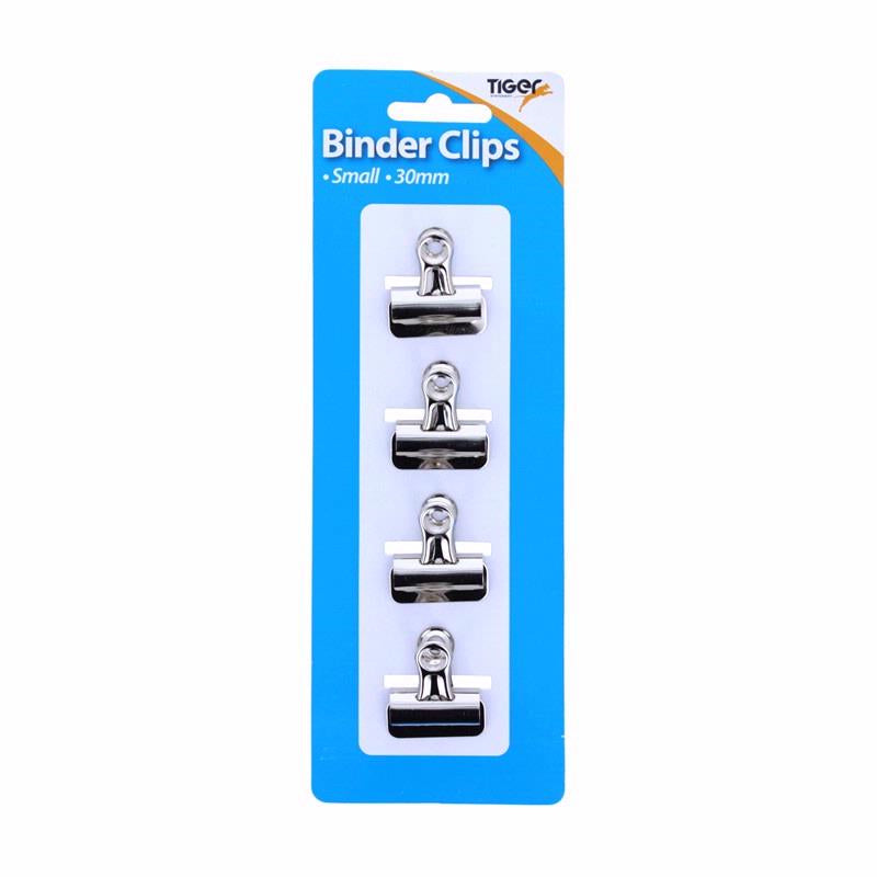 TIGER BINDER LETTER CLIPS 30MM PACK OF 4. T302006 \\\KD11565