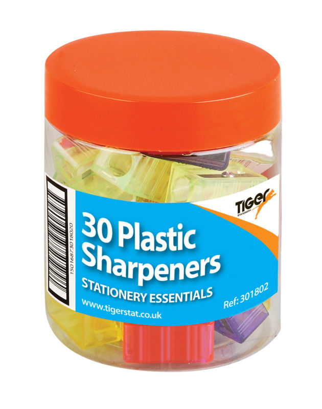 TIGER 30 PLASTIC SHARPENERS IN TUB. T301802 \\\KD11568