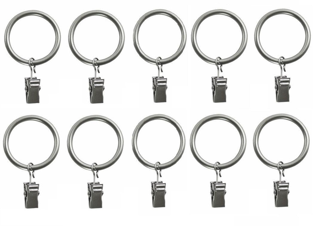 'ADORN METAL CURTAIN RINGS WITH CLIPS PACK OF 10'S'||'. '||'AJ044' \\\KD11581
