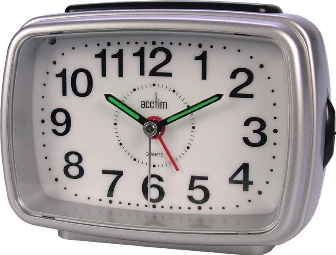 TITAN 2 LARGE BEEP ALRAM TABLE CLOCK IN SILVER. AC13882 \\\KD11587