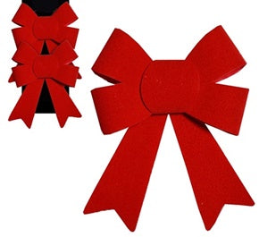 2 VELOUR BOWS RED 17 CENTIMETRE. 55259 \\\KD11615