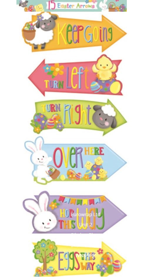 EASTER PARTY EGG HUNT ARROWS 15/PK. 26373 24435 \\\KD11689