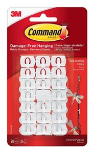COMMAND DECORATING GENERAL PURPOSE CLIPS 20 HOOKS WHITE. 17026ES 705234 \\\KD11707