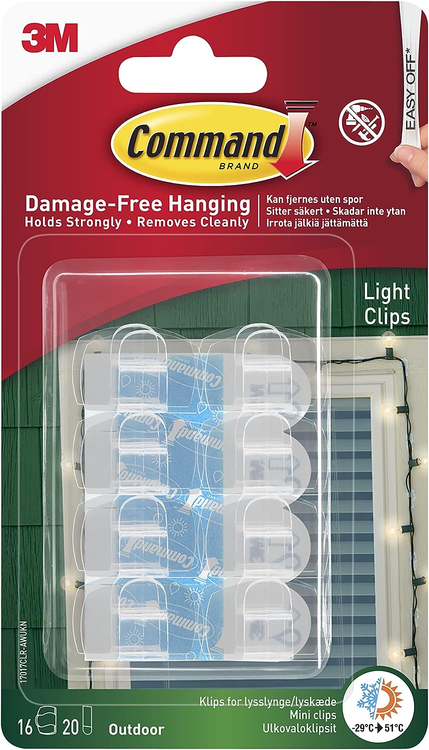COMMAND OUTDOOR LIGHT CLIPS 16/PK. 17017CLR \\\KD11716