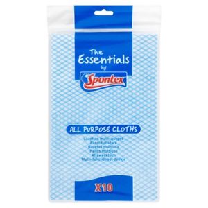 SPONTEX ESSENTIALS ALL PURPOSE CLOTHS 10. 19900101 \\\KD11723