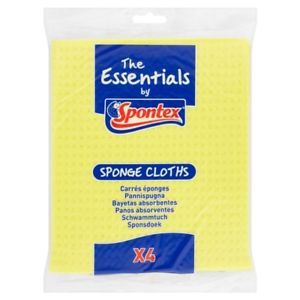 4 SPONTEX ESSENTIAL SPONGE CLOTH. 34000076 \\\KD11724