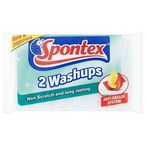 SPONTEX NON SCRATCH WASHUPS SPONGE SCOURERS 2/PK. 19403167 \\\KD11733