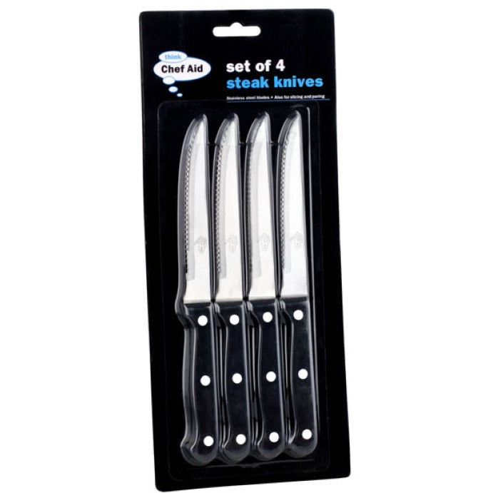 4 CHEF AID STEAK KNIVES \\\KD11789