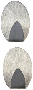CHEF AID 2 STAINLESS STEEL SELF ADHESIVE HOOKS. 10E21004 \\\KD11846