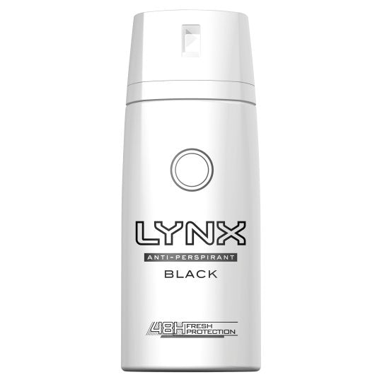 6 LYNX ANTI PERSPIRANT SPRAY 150ML - BLACK. 71603 \\\KD11902