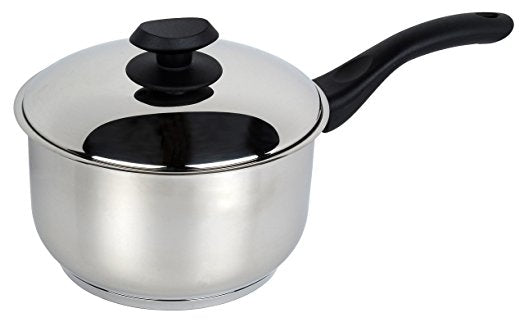THE SAPPHIRE COLLECTION 18CM / 7" POLISHED SAUCE PAN WITH LID. P134 \\\KD11922