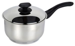 THE SAPPHIRE COLLECTION 20CM / 8" POLISHED SAUCE PAN WITH LID. P135 \\\KD11923