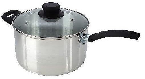 THE SAPPHIRE COLLECTION 22CM / 9" POLISHED SAUCE PAN WITH LID. P136 \\\KD11924