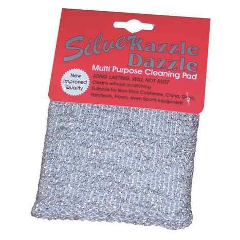 SILVER RAZZLE DAZZLE NON SCRATCH MULTI PURPOSE CLEANING PAD 13CM X 10CM. 819 \\\KD11929