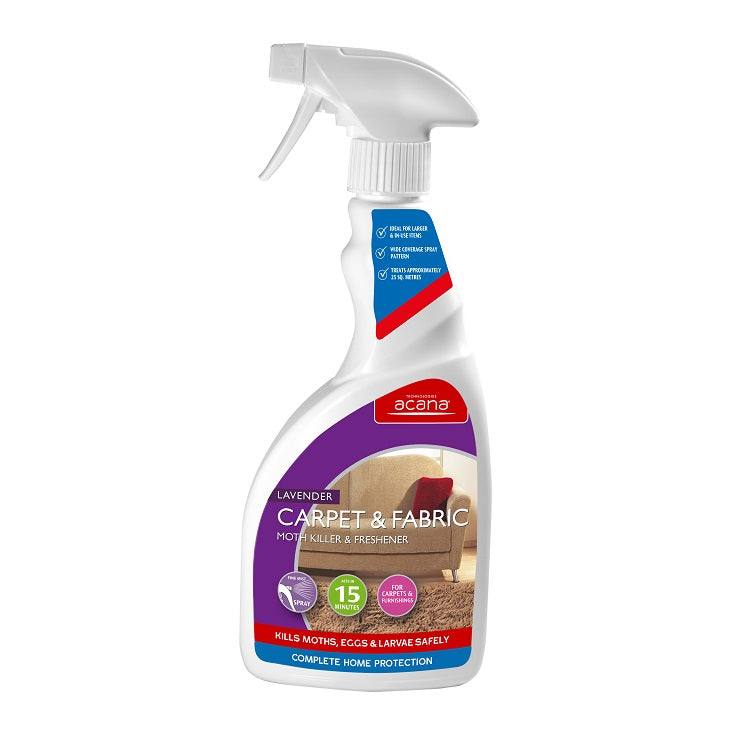 ACANA CARPET & FABRIC MOTH KILLER & FRESHENER 500ML SPRAY - LAVENDER. ACA010 \\\KD11956