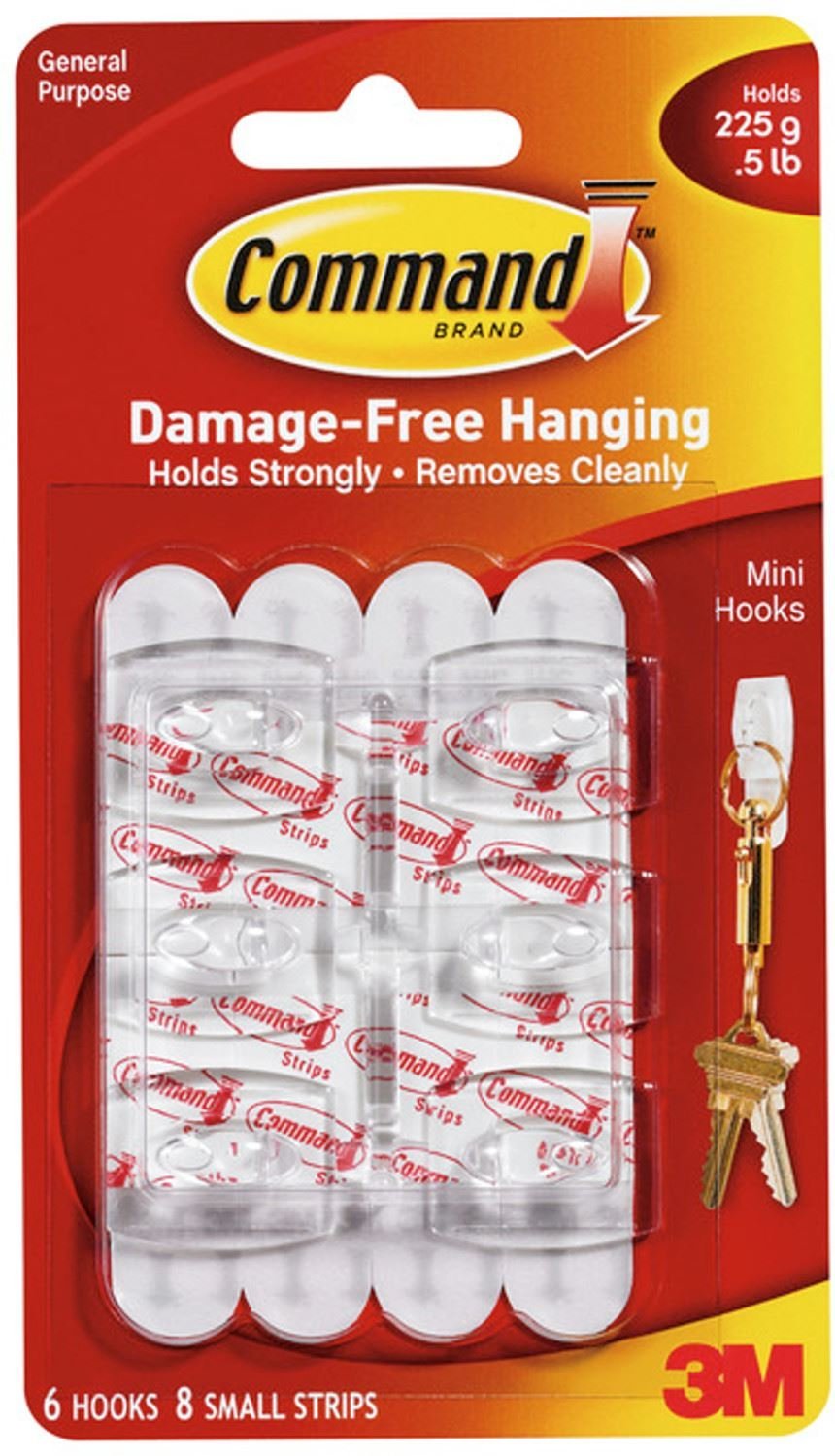 6 COMMAND MINI HOOKS. 17006 \\\KD11963