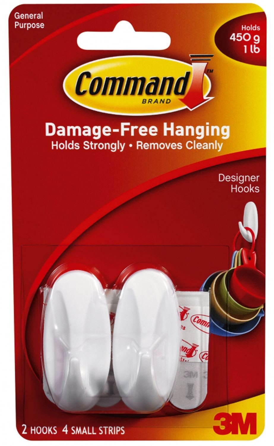 COMMAND DESIGNER SMALL HOOKS 2/PK. 17082 769090 \\\KD11964