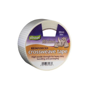 RHINO REINFORCED CROSSWEAVE TAPE 50MM X 50M. ST00025050RH \\\KD12017