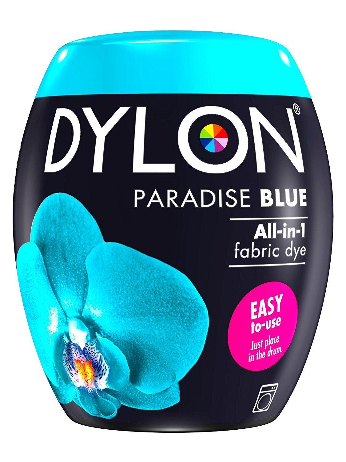 DYLON ALL IN ONE FABRIC MACHINE DYE POD 350G - PARADISE BLUE NO. 21. 2204548  047617 \\\KD12120