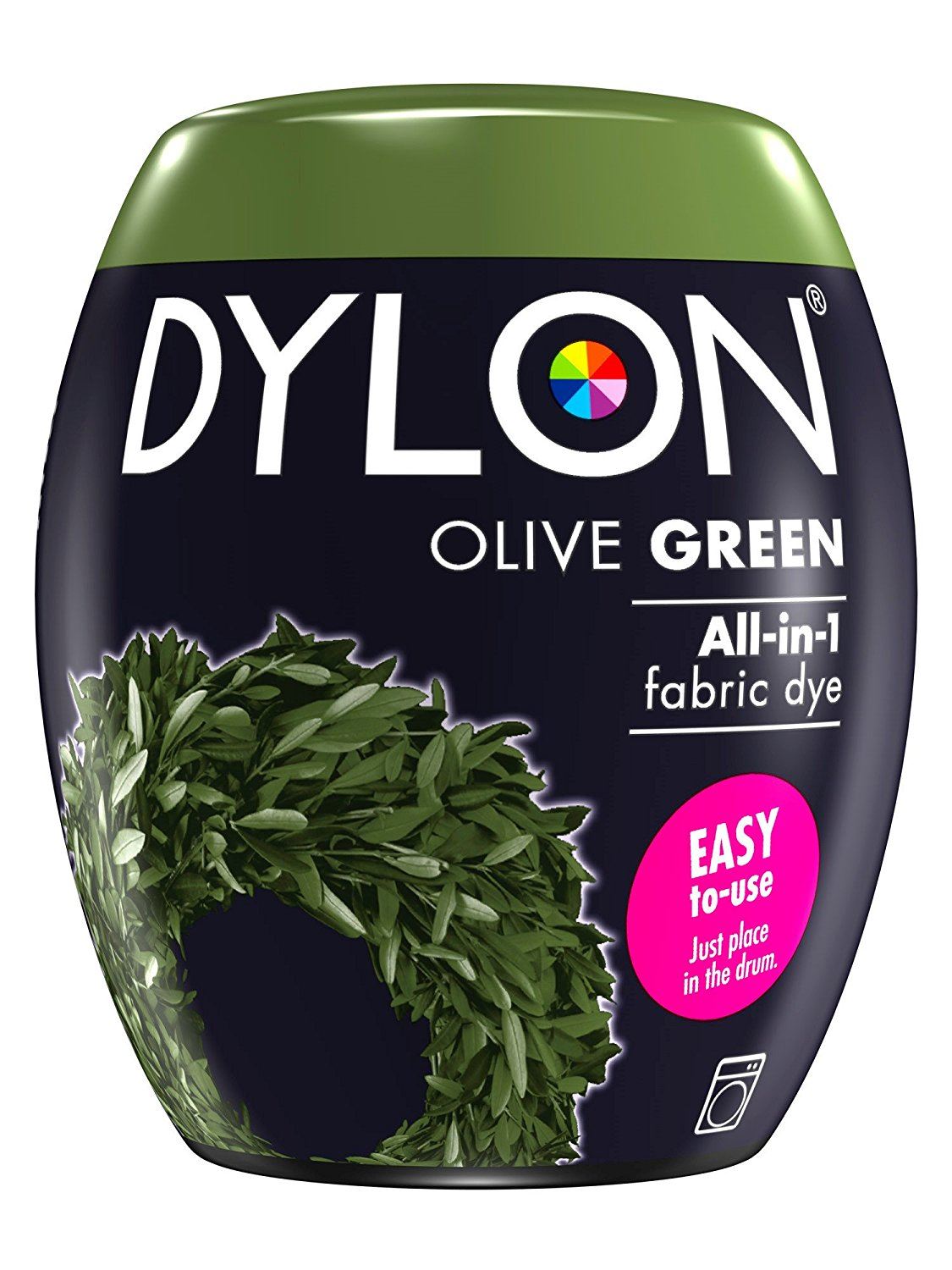 DYLON ALL IN ONE FABRIC MACHINE DYE POD 350G - OLIVE GREEN NO. 34. 2761079 047730 \\\KD12125