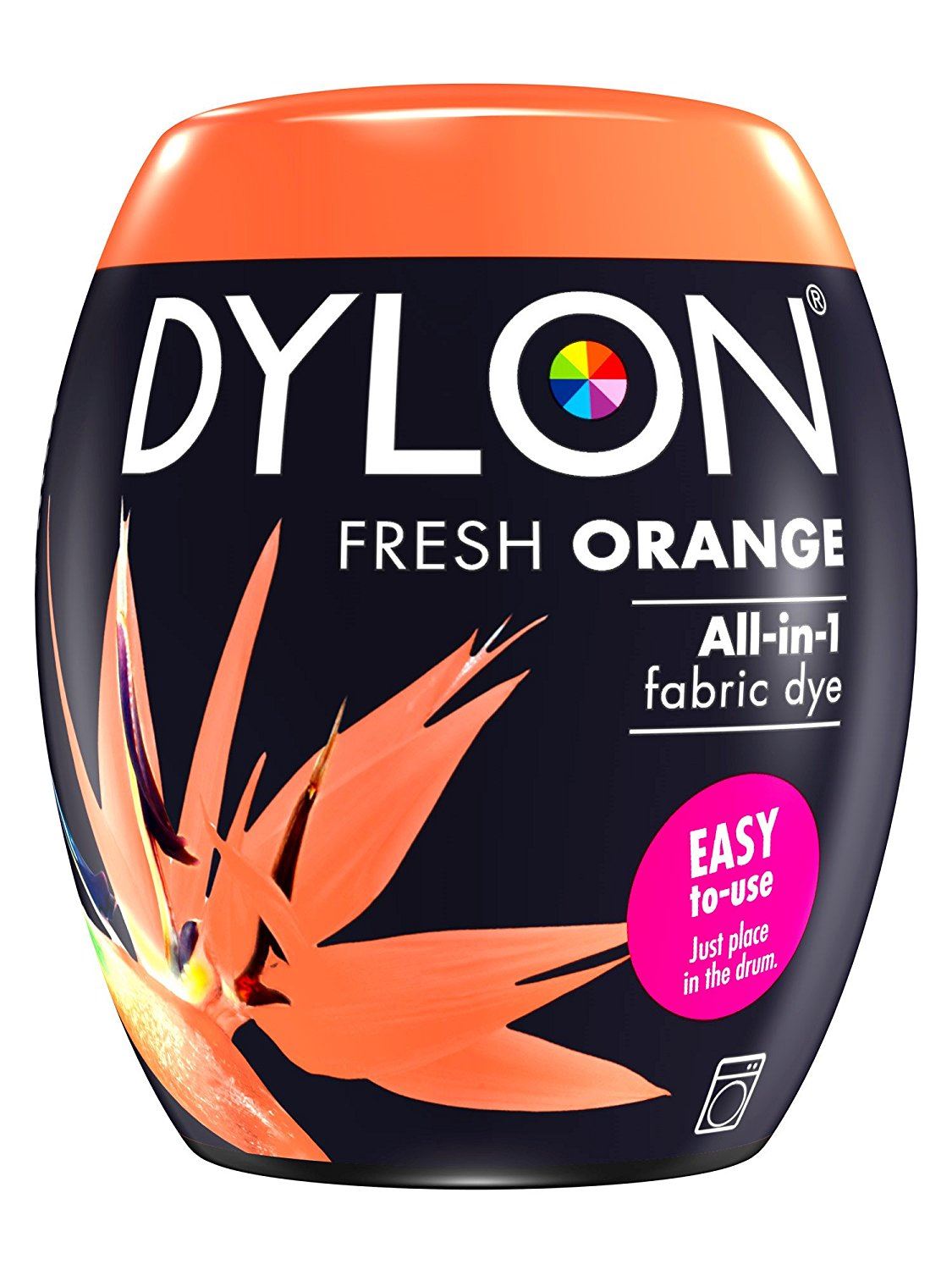 DYLON ALL IN ONE FABRIC MACHINE DYE POD 350G - FRESH ORANGE NO. 55. 2761071  047822 \\\KD12129