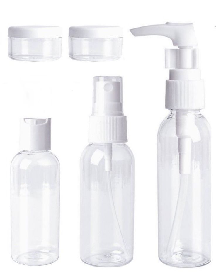 5 PCS PLASTIC TRAVEL BOTTLE SET. CN010A \\\KD12144